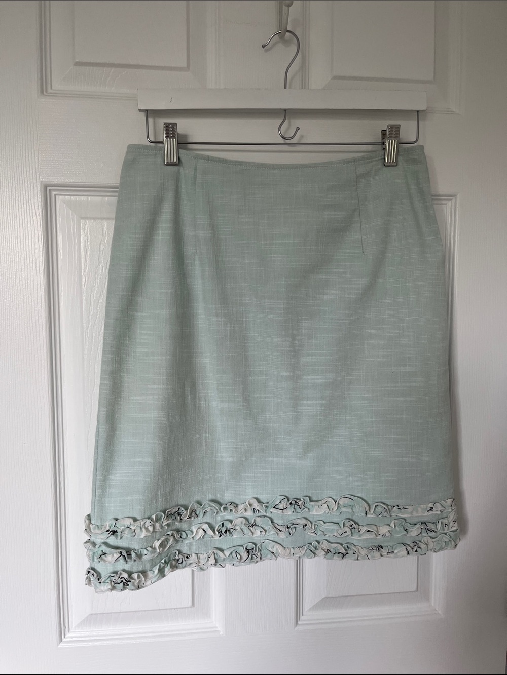 mac & jac Mint Green Mini Skirt with Ruffle Trim